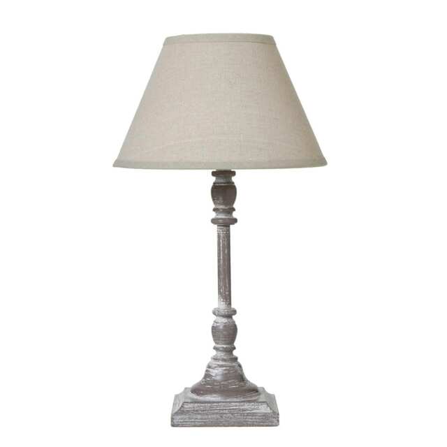 Hill Interiors Antia Stem Table Lamp (UK Plug) - White - 29cm x 9cm x 9cm