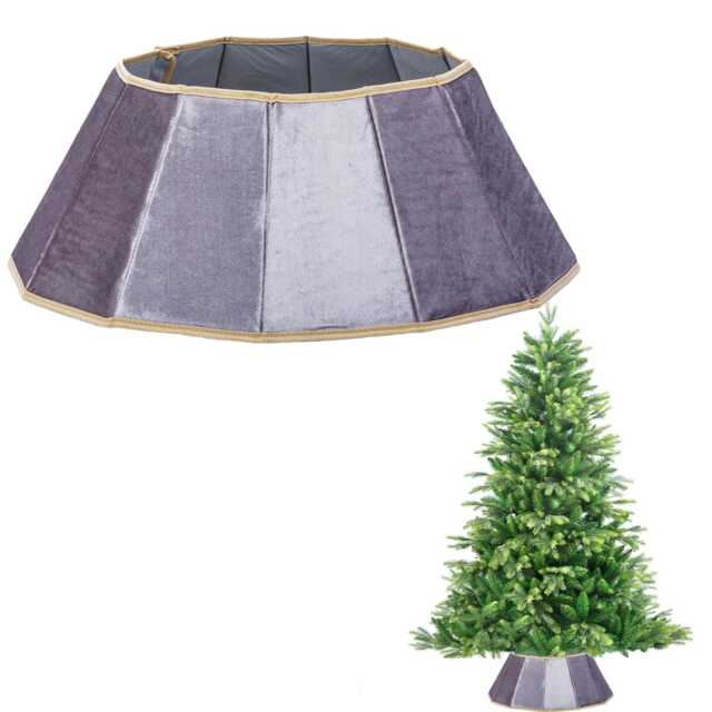 26.8Inch Christmas Tree Skirt Foldable Velvet Tree Stand Base Cover for Tree Decorations