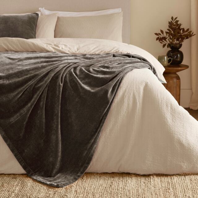 Yard Heavy Chenille Velvet Throw