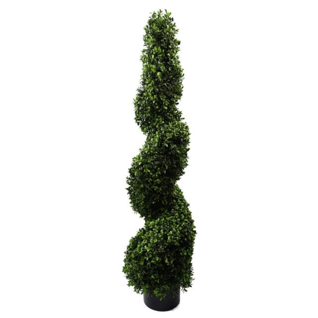 120cm Spiral Buxus Artificial Tree UV Resistant Outdoor Green 4ft