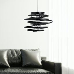 Black Metal Swirl Easy Fit Light Shade Black Medium 1
