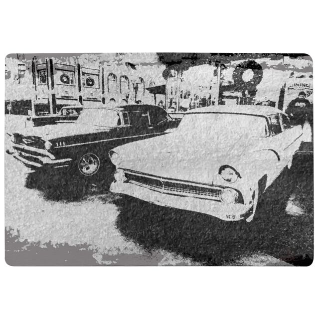 Cool Cars Satin Silver Rug Multi