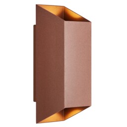 Nordlux Nico Outdoor Wall Light Brown Aluminium Solar GU10 Sensor Weatherproof - Mains Powered, IP54 Brown Rust