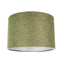 "Contemporary Olive Green Plain Linen Fabric 10"" Drum Lamp Shade 60w Maximum Green Olive Green 1"