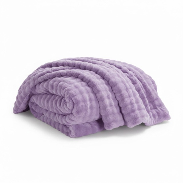 Rabbit Faux Fur Throw Blanket Ultra Soft Luxury Throw for Sofa And Bed Purple