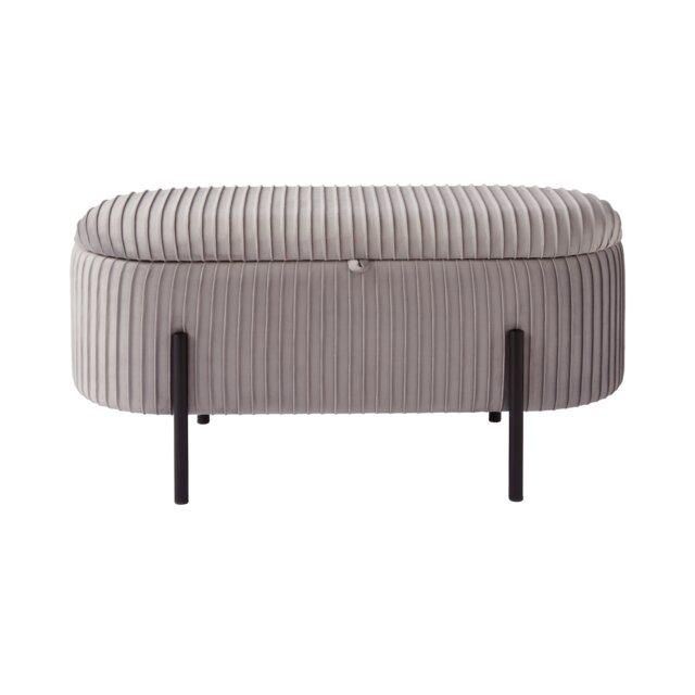 Cairo Storage Ottoman Grey Grey