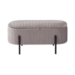 Cairo Storage Ottoman Grey Grey