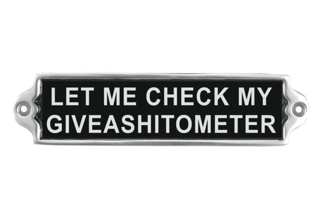 """Let Me Check"" Wall Plaque - Aluminium - L1 x W20 x H6 cm"