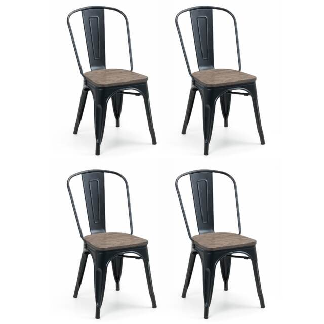 Ashford Premium Metal Dining Chairs - Set of 4