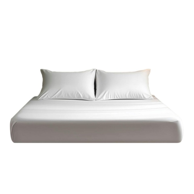 Microfibre Soft Touch Fitted Sheet 25cm Skirt Plain Dyed Bed Linen White White Small Single