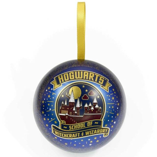 Harry Potter Hogwarts Castle Christmas Bauble - Royal Blue/Gold - One Size