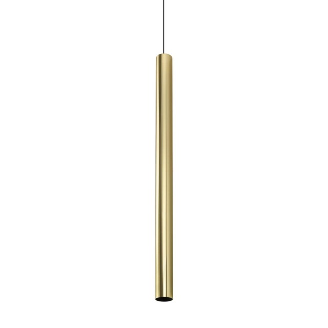 Look 100cm Slim Pendant Ceiling Light Brass 1x GU10
