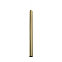 Look 100cm Slim Pendant Ceiling Light Brass 1x GU10