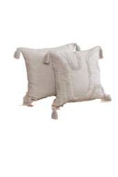 Cabana Tufted (43x43 cm) Cushion Cover with Cusion Pads Silver 43 x 43 cm 1