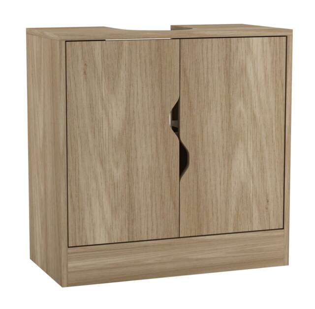 Bathroom Sink Cabinet with Partial Pedestal Brown 60 x 60 x 30 1