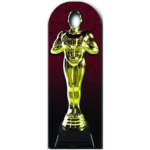Golden Award Statue Stand In Cardboard Cutout - 183cm