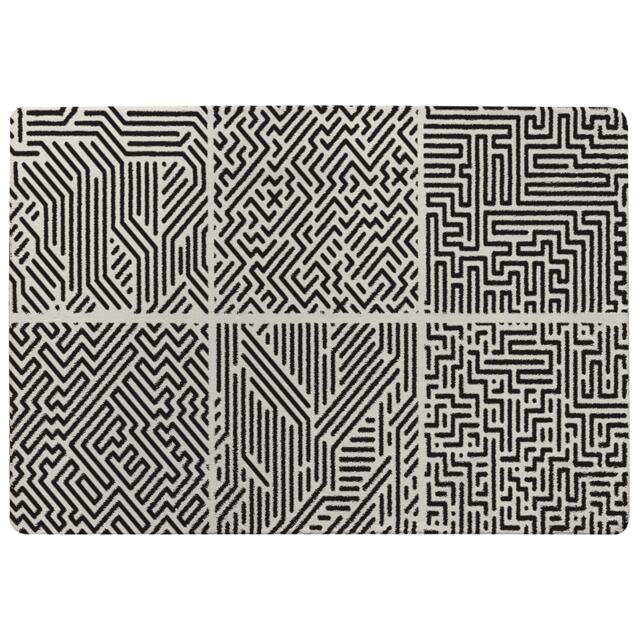 Striped Geometric Patterns Rug Multi