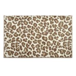 Leopard Print Bath Mat Non-Slip - Natural