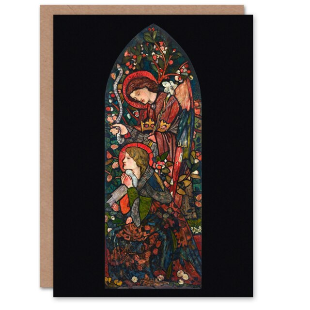 Edward Burne Jones Art Card The Annunciation Stained Glass