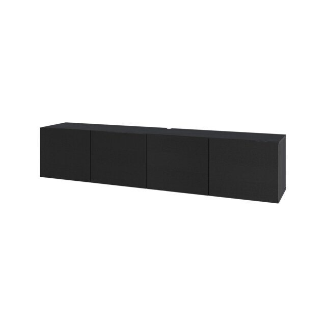 Decortie Combe TV Stand 180x35x38cm Black Wood