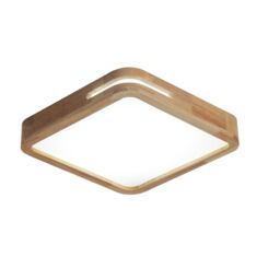LED Ceiling Light 30cm Wood Effect Square 3 Color Lights