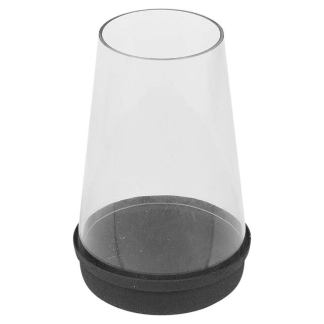 Modern Indoor Metal Base and Clear Glass Hurricane Candle Lantern Home Decor Black Black 16cm 16cm