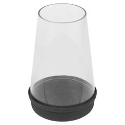 Modern Indoor Metal Base and Clear Glass Hurricane Candle Lantern Home Decor Black Black 16cm 16cm