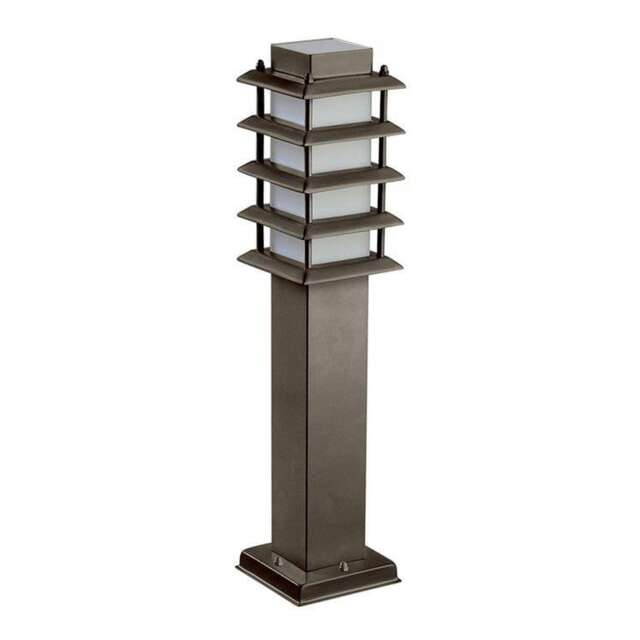Siljan 1 Light Outdoor Bollard Light Brown IP55