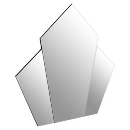 Yula Triangular Wall Mirror With Silver Finish Frame Silver