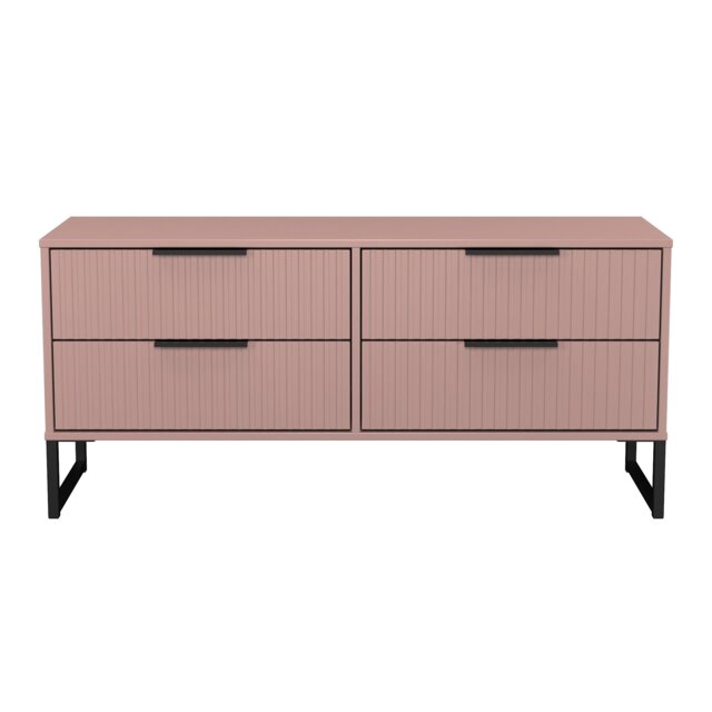 Menai 4 Drawer Bed Box in Kobe Pink (Ready Assembled) Pink Kobe Pink