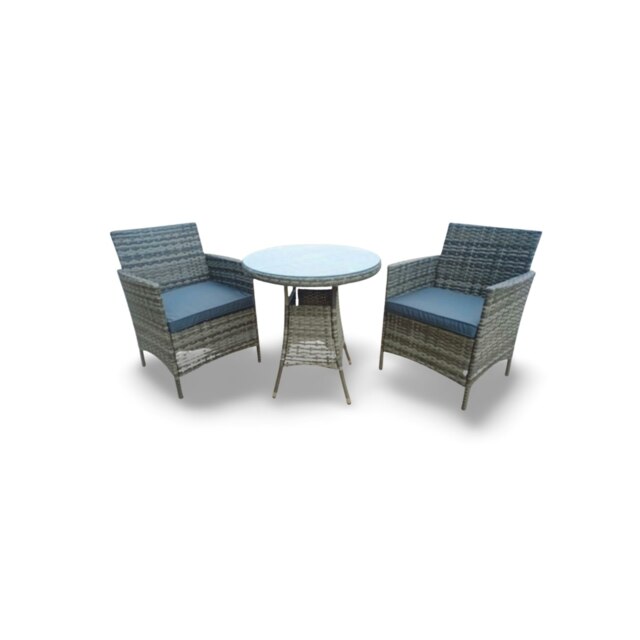Amazon Wicker Rattan Natural Bistro Set with outdoor cushion