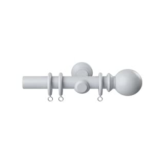 28mm Woodland White Curtain Pole Set 125cm White White