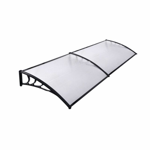 Living and Home Window Door Awning Canopy with Brackets - 190cm Clear 1