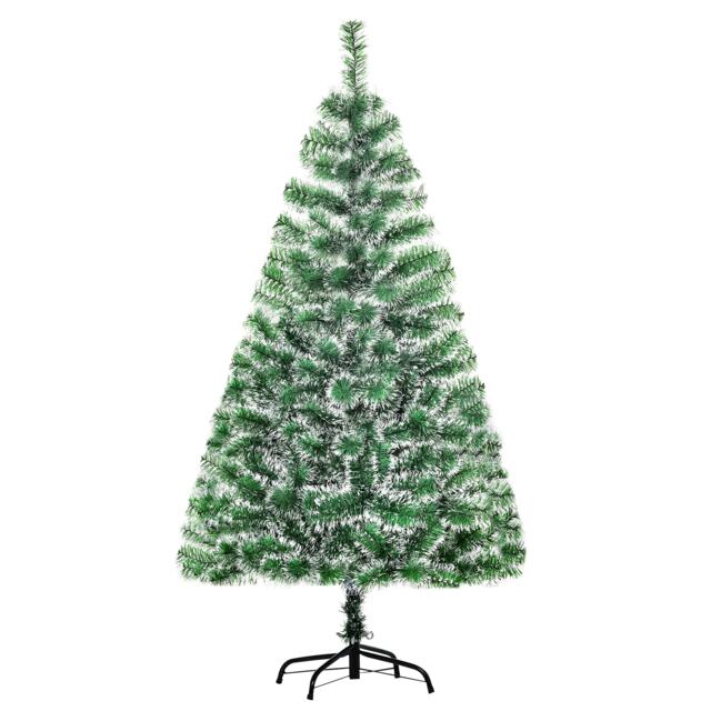 HOMCOM 5FT Indoor Christmas Tree Artificial Decoration mas Gift with Metal Stand Branch Tips