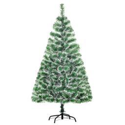 HOMCOM 5FT Indoor Christmas Tree Artificial Decoration mas Gift with Metal Stand Branch Tips