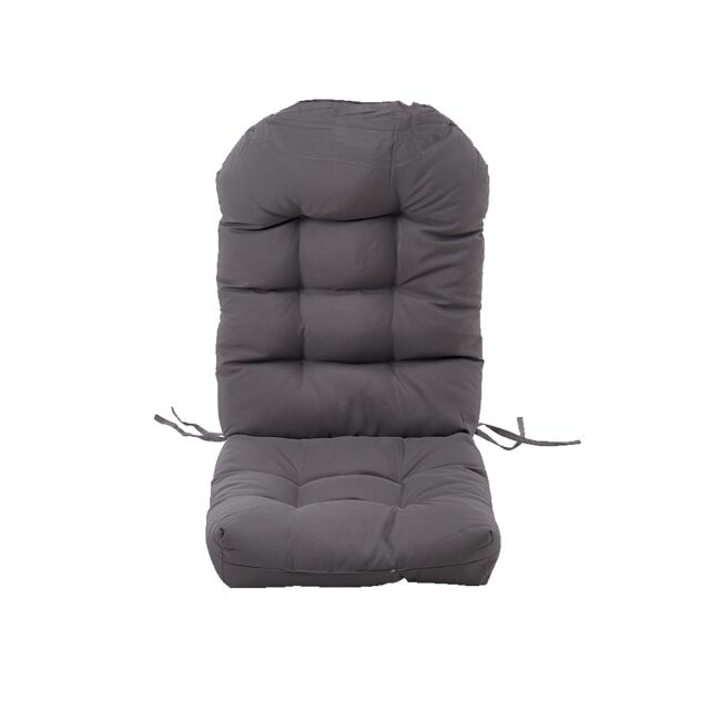 Living and Home Outdoor Waterproof Tufted Swing Seat Cushion - Dark Grey 110x48cm Grey Dark Grey