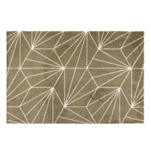 JVL Mega Doormat - 50x75cm, Brown Geo