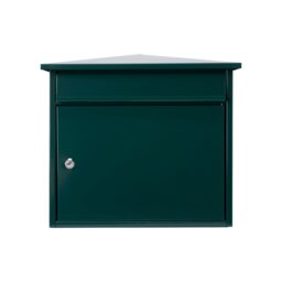 Burg-Wachter Mersey Large Wall Mounted Galvanised Steel Post Box - 36x35x20cm Green