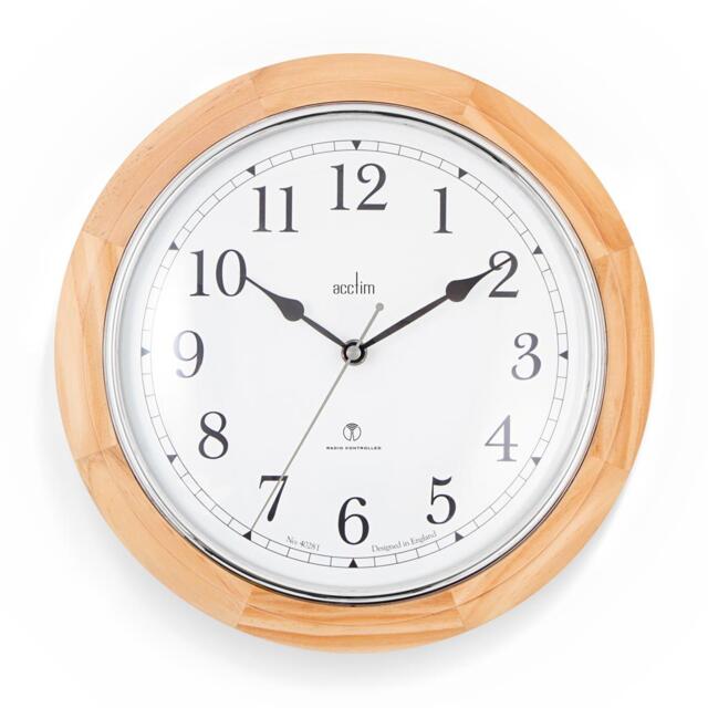 Acctim Exton Radio Controlled Wood Wall Clock 31.5 cm