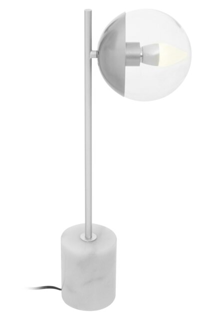 Interiors by Premier Elegant Chrome Finish Table Lamp, Contemporary Bedside Table Light, Easily Maintained Tall Bedside Lamp