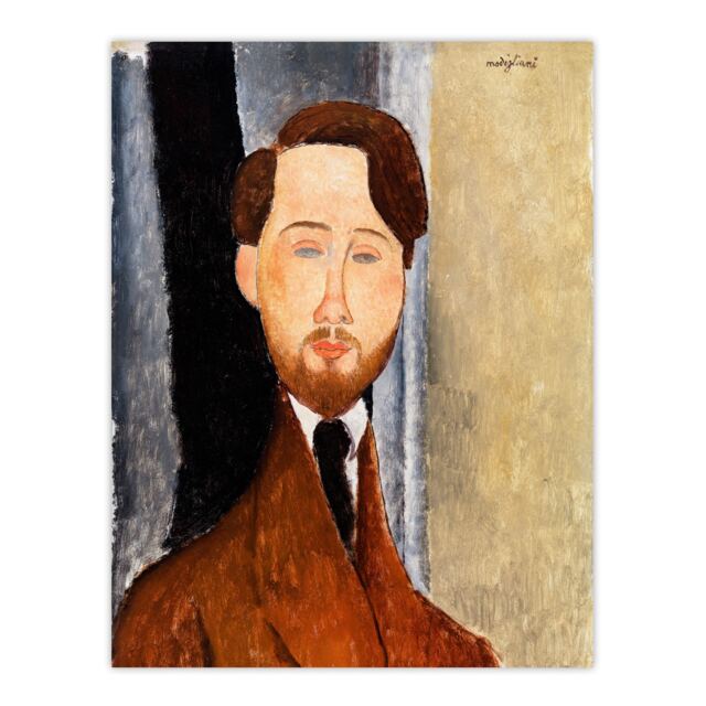 "Leopold Zborowski Portrait Modigliani Vintage Wall Art Poster Print 12X16"""