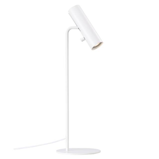 Nordlux Mib Indoor Table Lamp White Metal GU10 Adjustable Head - Mains Powered, IP20