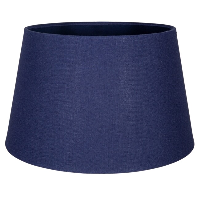 Traditional 30cm Midnight Blue Linen Fabric Drum Table/Pendant Shade 60w Maximum Blue Midnight Blue 1