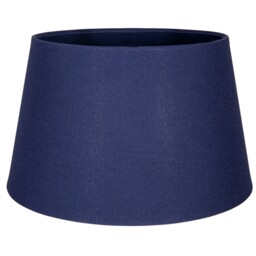 Traditional 30cm Midnight Blue Linen Fabric Drum Table/Pendant Shade 60w Maximum Blue Midnight Blue 1