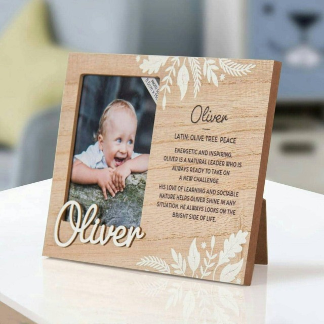 History & Heraldry Pre-Personalised Kids Wooden Picture Frame - Oliver