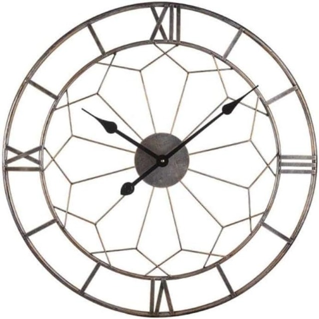Marco Paul 60cm Roman Numerals Skelton Clock Gold