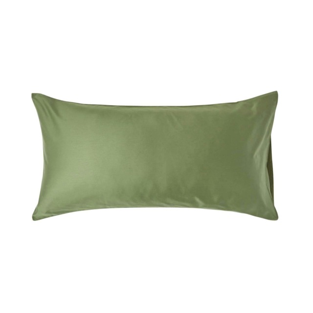 Homescapes Moss Green Organic Cotton Housewife Pillowcase 400 TC - King Size Green King