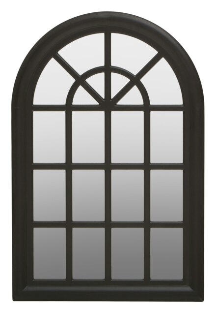 Shayla Matte Black Wall Mirror Black