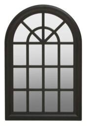 Shayla Matte Black Wall Mirror Black