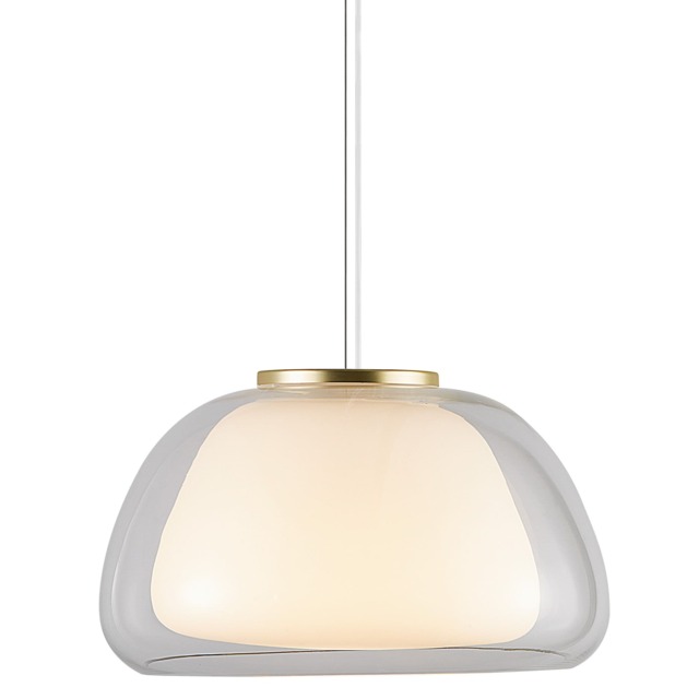 Nordlux Jelly Indoor Pendant Light Clear Glass E27 Hand Blown Glass - Mains Powered, IP20